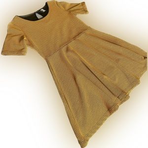 Yellow & Black Vintage Short Sleeve Dress from H&M
